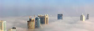 Dubai in the fog