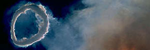 Volcanic smoke-rings
